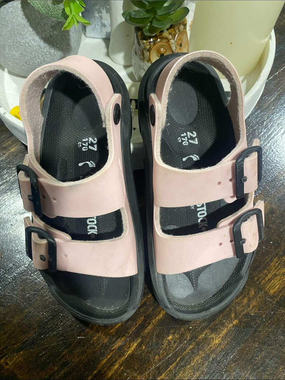 Birkenstock Kids Light Pink Double-Strap Sandals - Picture 2 of 3